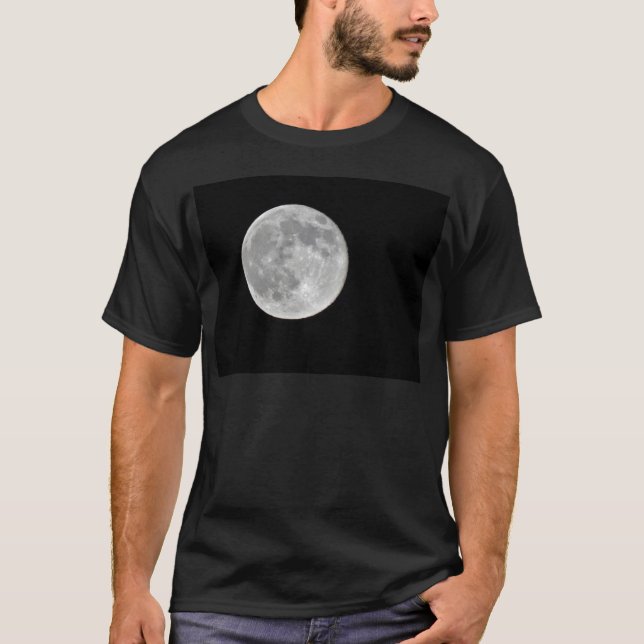 Camiseta Foto de lua cheia de alta resolução (Frente)