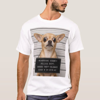 Camiseta Foto de Mugshot de Chihuahua: Grande Roubo de Cobe