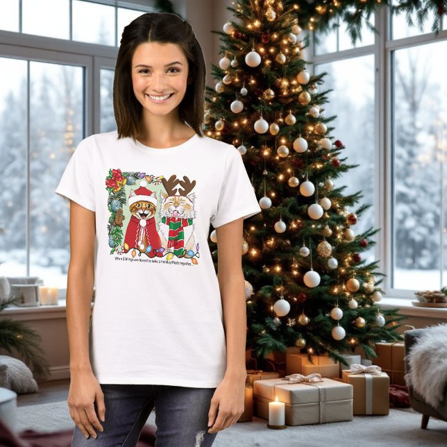 Camiseta Foto de Natal Anual para Gatos (Criador carregado)