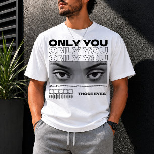 Camiseta Foto de Olhos Personalizados para Namorada Present