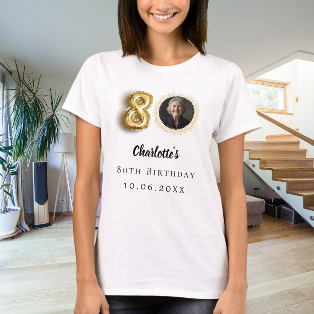 Camiseta foto de ouro 80 (Criador carregado)