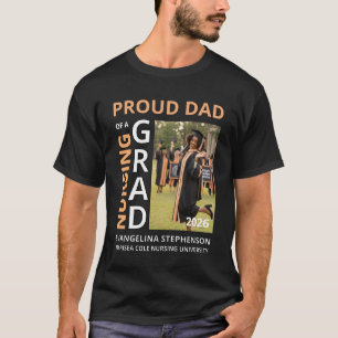 Camiseta Foto de Pai Orgulhoso de Graduado em Enfermagem 20