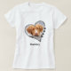 Camiseta Foto de Pet de Coração de Impressão Personalizada  (Frente do Design)