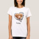 Camiseta Foto de Pet de Coração de Impressão Personalizada  (Frente)