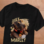 Camiseta Foto de Pet Personalizada de Grunge Simples Reprod<br><div class="desc">Este design simples e clássico é composto por tipografia serif e adiciona uma foto personalizada do seu animal de estimação.</div>