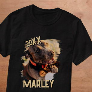 Camiseta Foto de Pet Personalizada de Grunge Simples Reprod