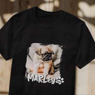 Camiseta Foto de Pet Personalizada de Grunge Simples Reprod