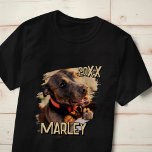Camiseta Foto de Pet Personalizada de Grunge Simples Reprod<br><div class="desc">Este design simples e clássico é composto por tipografia serif e adiciona uma foto personalizada do seu animal de estimação.</div>