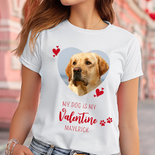 Camiseta Foto de Pet Personalizada do Coração do dia de os
