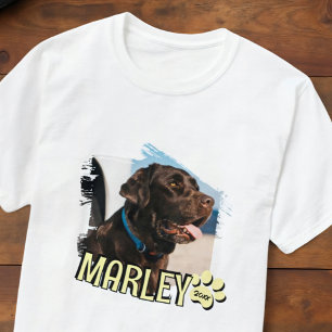 Camiseta Foto de Pet Personalizada Simples, Reproduzida em 