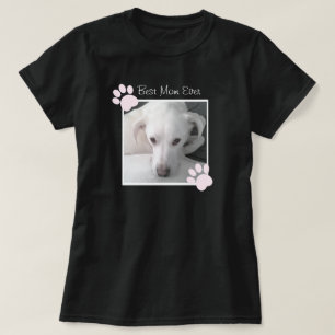 Camiseta Foto de Pinças Rosa Cachorro Branco Única, Melhor 