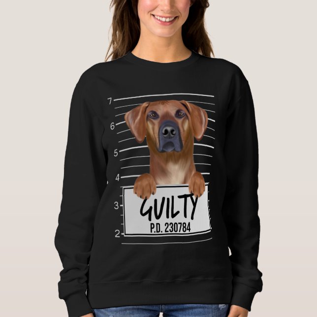 Camiseta Foto de Rhodesian Ridgeback Culpado (Frente)