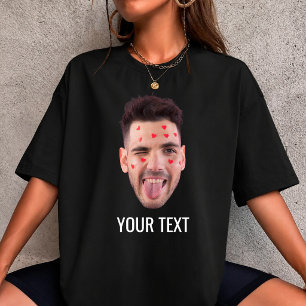 Camiseta Foto de rosto divertida personalizada para present