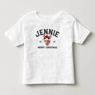 Camiseta Foto de Rosto Engraçado Personalizado - Natal Hat