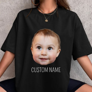 Camiseta Foto de rosto personalizada presente de aniversári