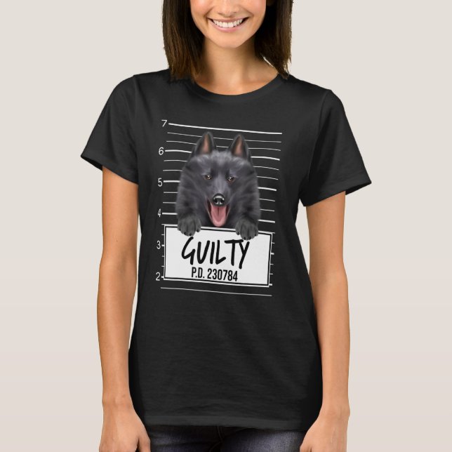Camiseta Foto de Schipperke Culpado (Frente)