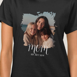 Camiseta Foto de Script Estabelecido pela Mamãe 