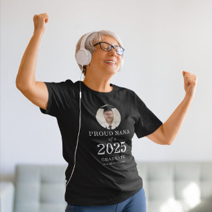 Camiseta Foto de Texto Branco Negrito Nana Orgulhosa do For