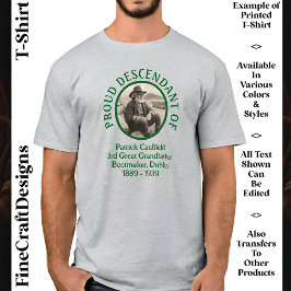 Camiseta Foto de texto personalizado, Irish Roots Rua Dia d