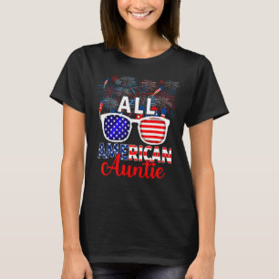 Camiseta Foto de Todos os Óculos de Bandeira Americanos da 