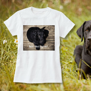 Camiseta Foto de um cão preto personalizado