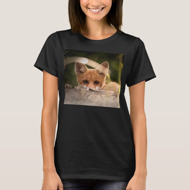 Camiseta Foto de uma Raposa Laranja Bonita (Frente)