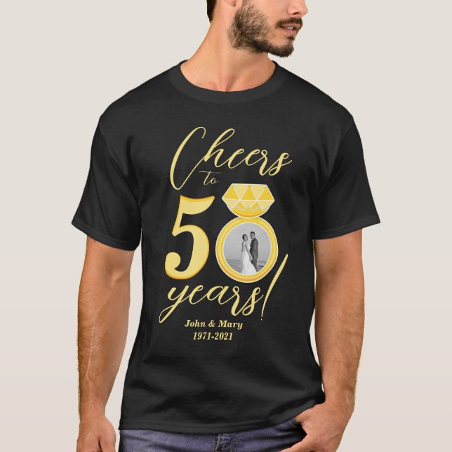 Camiseta Foto do 50º aniversário Alega 50 anos (Frente)
