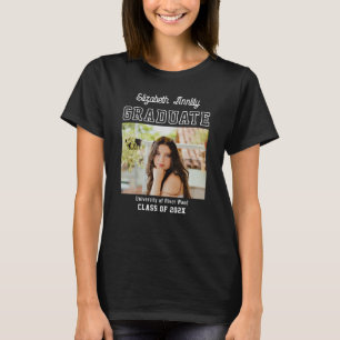 Camiseta Foto do Ano de Graduação Personalizada Vermelha Fa