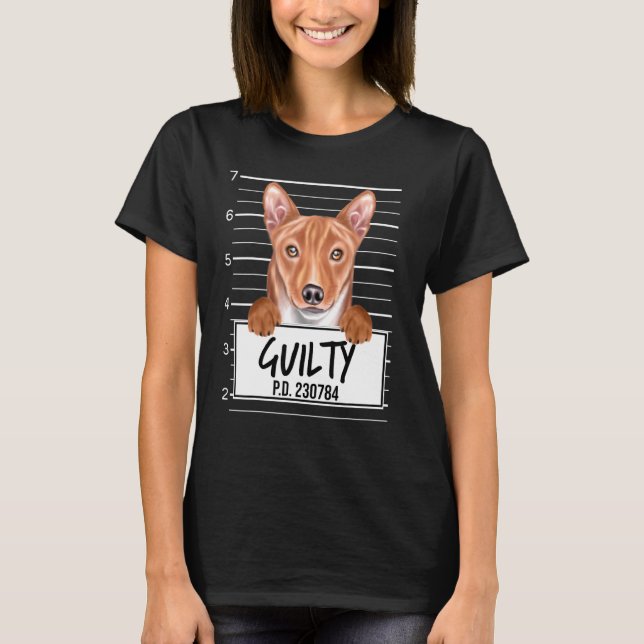 Camiseta Foto do Basenji Culpado (Frente)
