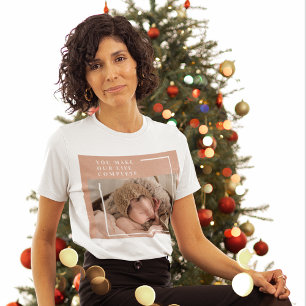 Camiseta Foto do bebê moderno Você Faz Minha Vida Compl