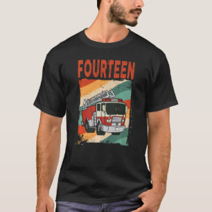 Camiseta Foto do Bombeiro Bombeiro 14 de 14 anos