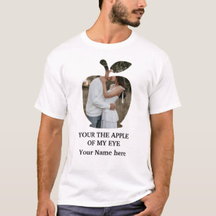 Camiseta Foto do casal de casamento da fruta de maçã modern