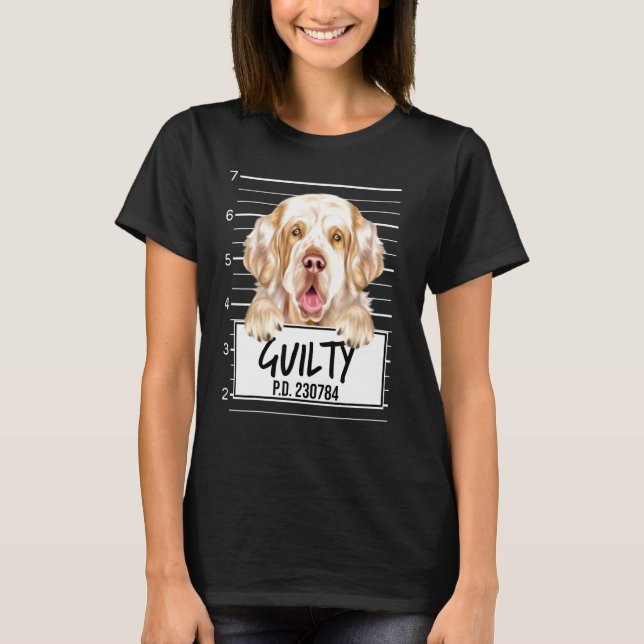 Camiseta Foto do Clumber Spaniel Culpado (Frente)