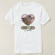 Camiseta Foto do Coração do Pai de Gato Retroativo (Frente do Design)