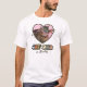 Camiseta Foto do Coração do Pai de Gato Retroativo (Frente)