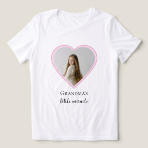 Camiseta Foto do Coração Milagroso da Vovó Personalizada