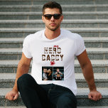Camiseta Foto do Dia 2 do Pai do Meu Pai Herói<br><div class="desc">Camiseta Fotográfica do Dia 2 do Meu Pai Herói. Texto é tipografia de tendências. t-shirt personalizada para um pai. Adicione 2 fotos. Você pode mudar pai para pai, Papá, Papá, ... . Presente perfeito para um pai no Dia do Pai, no aniversário ou no Natal e é um bom amor....</div>