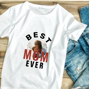 Camiseta Foto do Dia da Mãe da Melhor Mãe Moderna