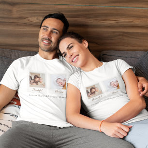 Camiseta Foto do estilo polaroide - Homem agradecido e aben