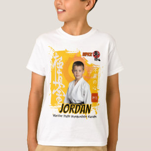 Camiseta Foto do Estudante de Kyokushin no Dojo com Faixa A