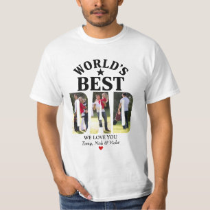 Camiseta Foto do melhor Pai certificado pelo mundo