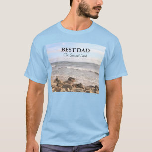 Camiseta Foto do melhor Pai da Wavy Atlantic Ocean Blue Sky