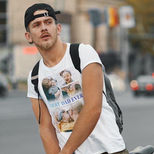 Camiseta Foto do Melhor Pai De 4 (Criador carregado)