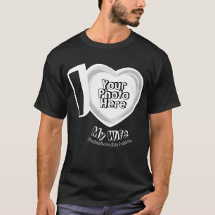 Camiseta Foto do Newly Weds Eu amo minha esposa pelo marid