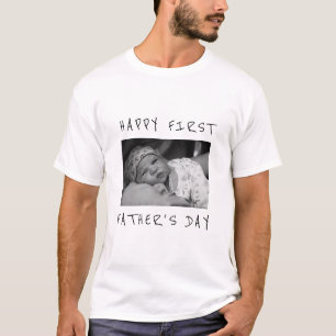Camiseta Foto do Novo papai de Dia de os pais feliz