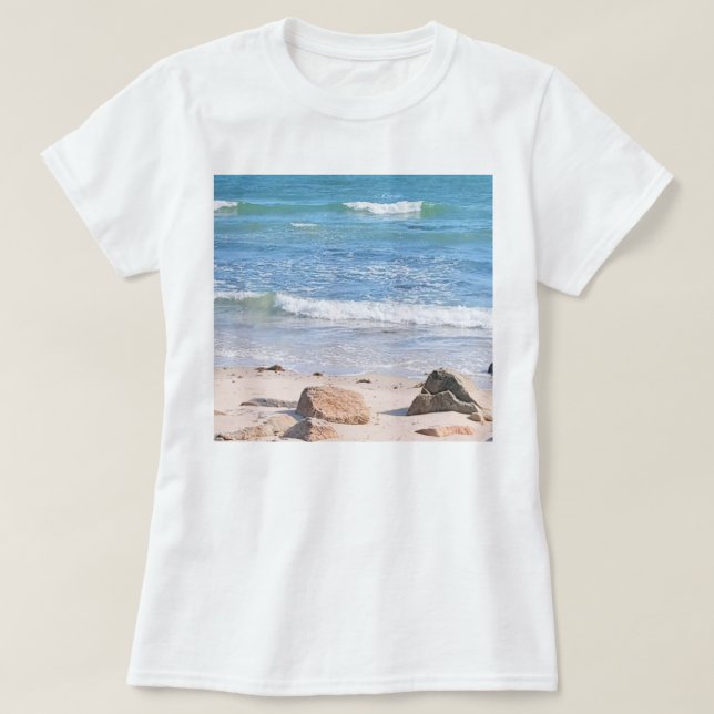 Camiseta Foto do Oceano Atlântico (Frente do Design)