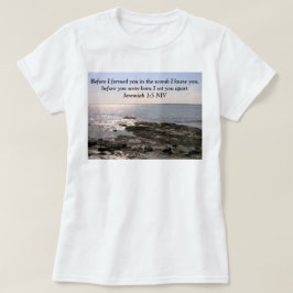 Camiseta Foto do Oceano Deus sabia que você Bíblia Verse
