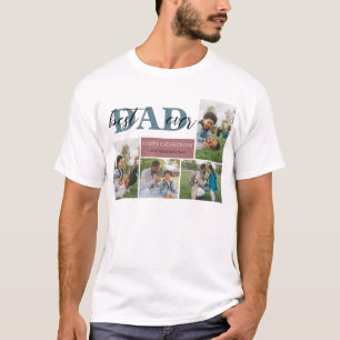 Camiseta Foto do Pai 4 do melhor Pai do Dia de os pais