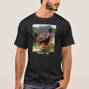 Camiseta Foto do Pássaro de Ostrich Engraçado O que se Pass