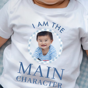 Camiseta Foto do Personagem Principal Azul para 1º Aniversá